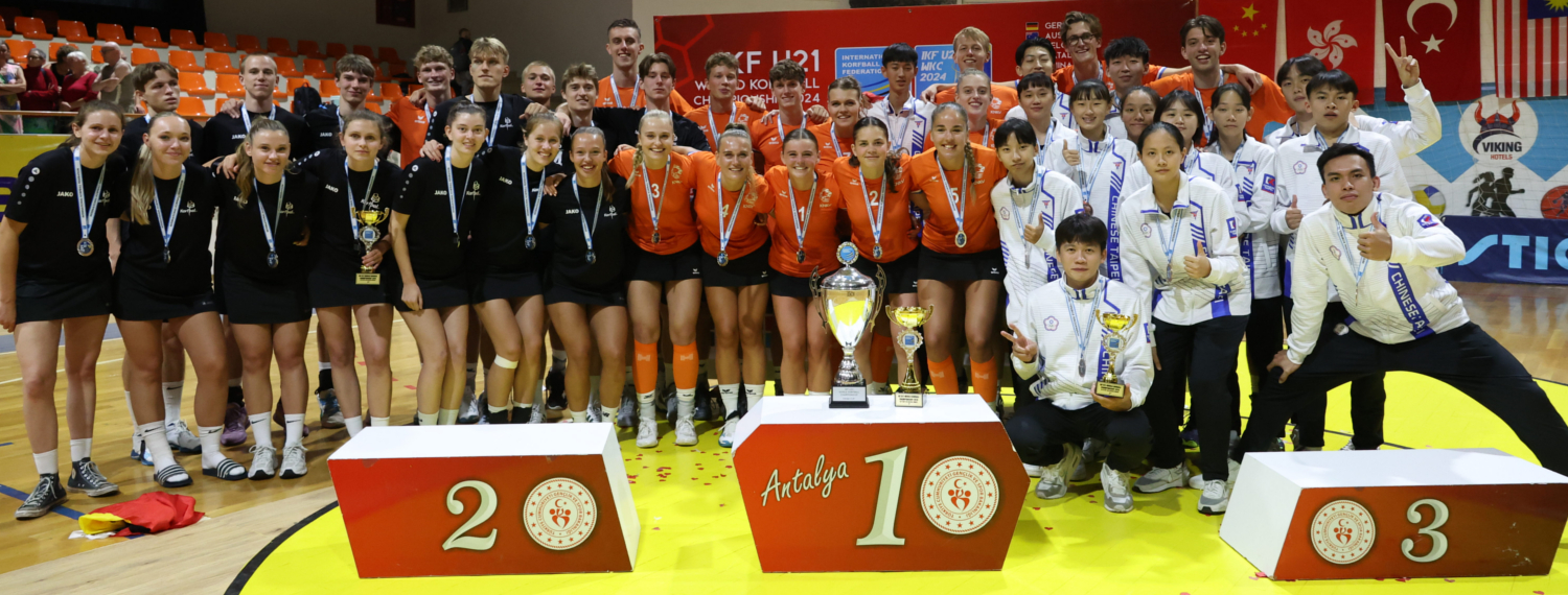 Het Nederlandse U-21-team won in 2024 het Wereldkampioenschap korfbal