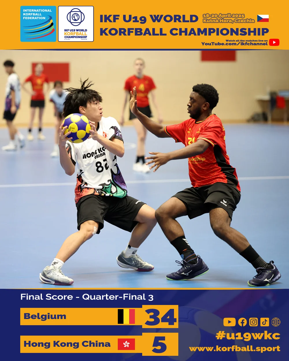 FINALSCORE 20 BEL HKG
