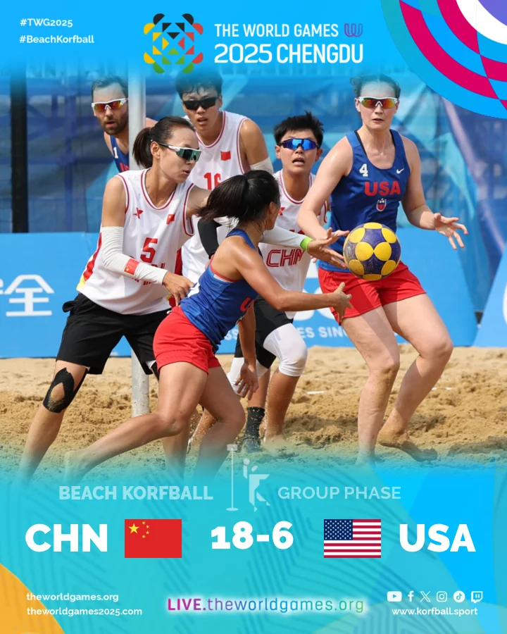 Final score, China-USA | Beach Korfball at The World Games 2025