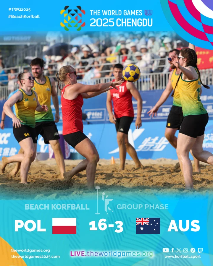 Final score, Poland - Australia | Beach Korfball at The World Games 2025