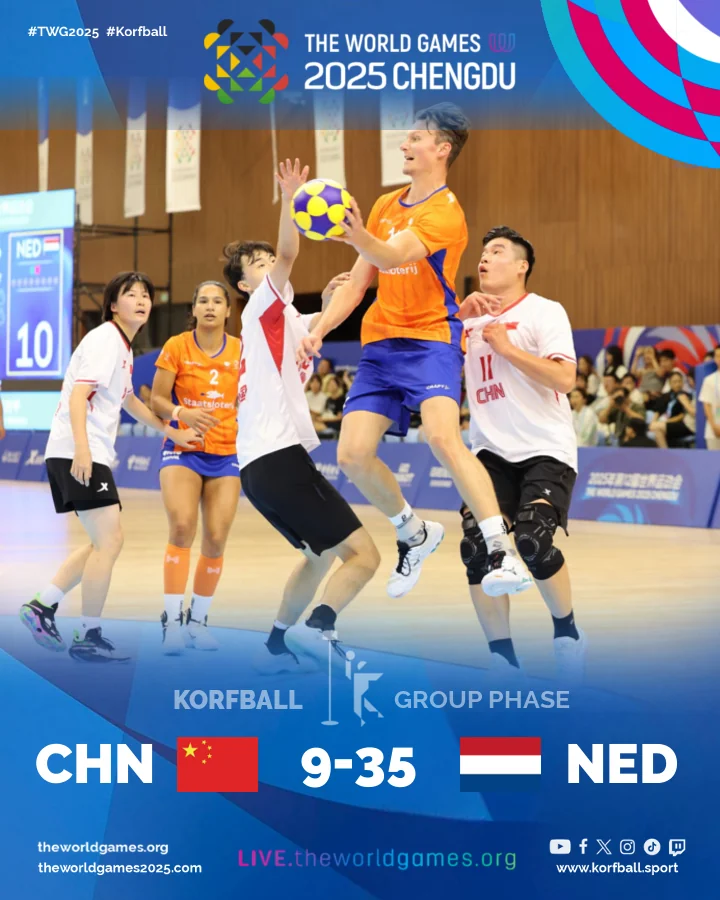 Final score, China-Netherlands | Korfball at The World Games 2025