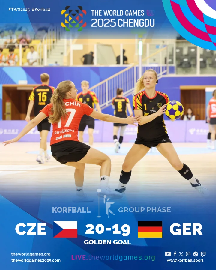 Final score, Czechia-Germany | Korfball at The World Games 2025