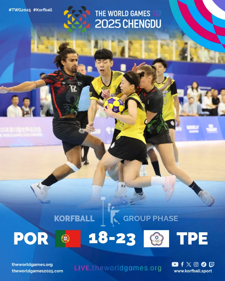 Final score, Portugal-Chinese Taipei | Korfball at The World Games 2025