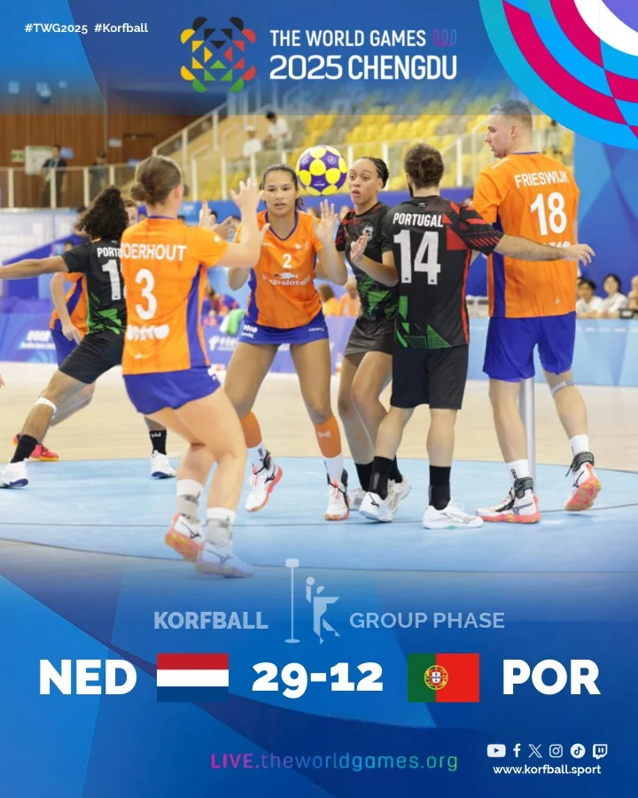 Final score, Netherlands - Portugal | Korfball at The World Games 2025