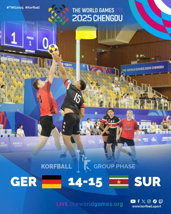 Final score, Germany - Suriname | Korfball at The World Games 2025