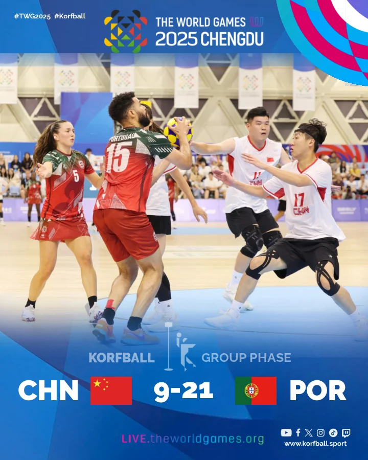 Final score, China-Portugal | Korfball at The World Games 2025