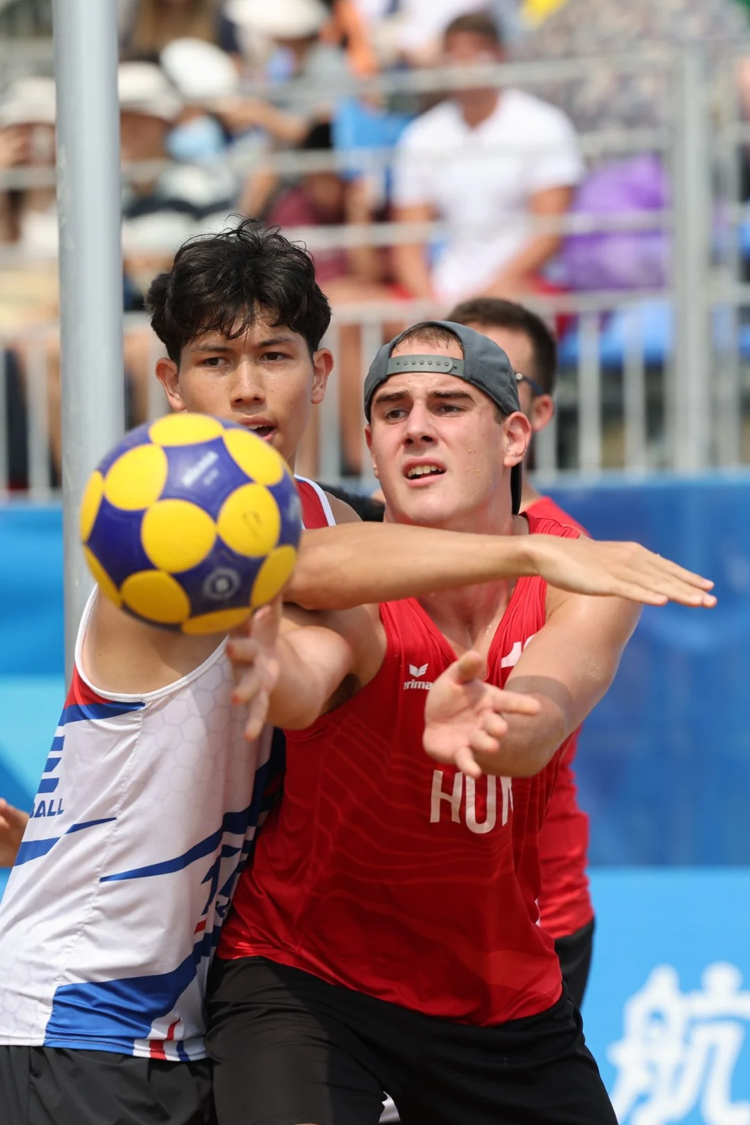 Chinese Taipei-Hungary | Beach Korfball at The World Games 2025, photo by Gertrude de Vries