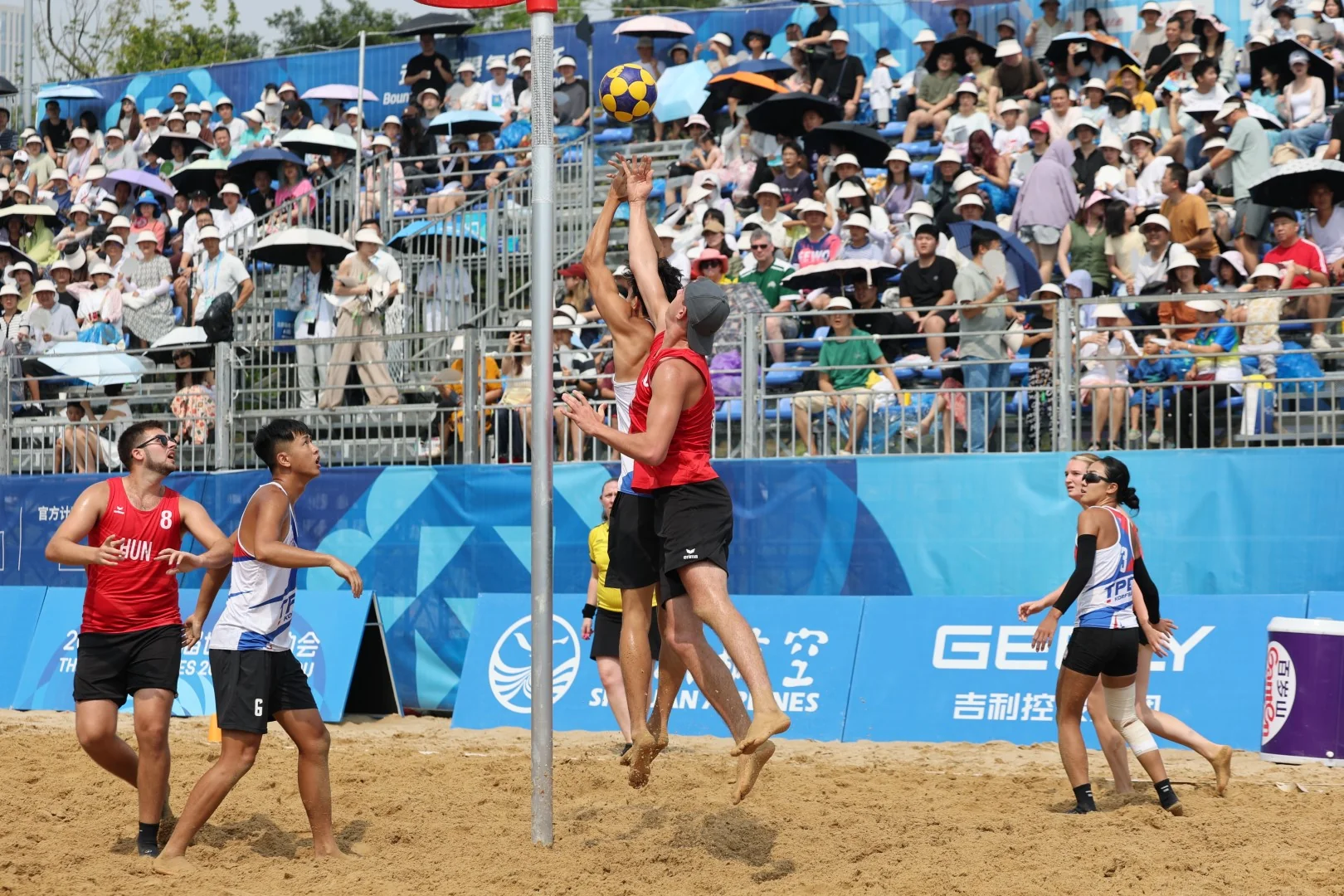 Chinese Taipei-Hungary | Beach Korfball at The World Games 2025, photo by Gertrude de Vries