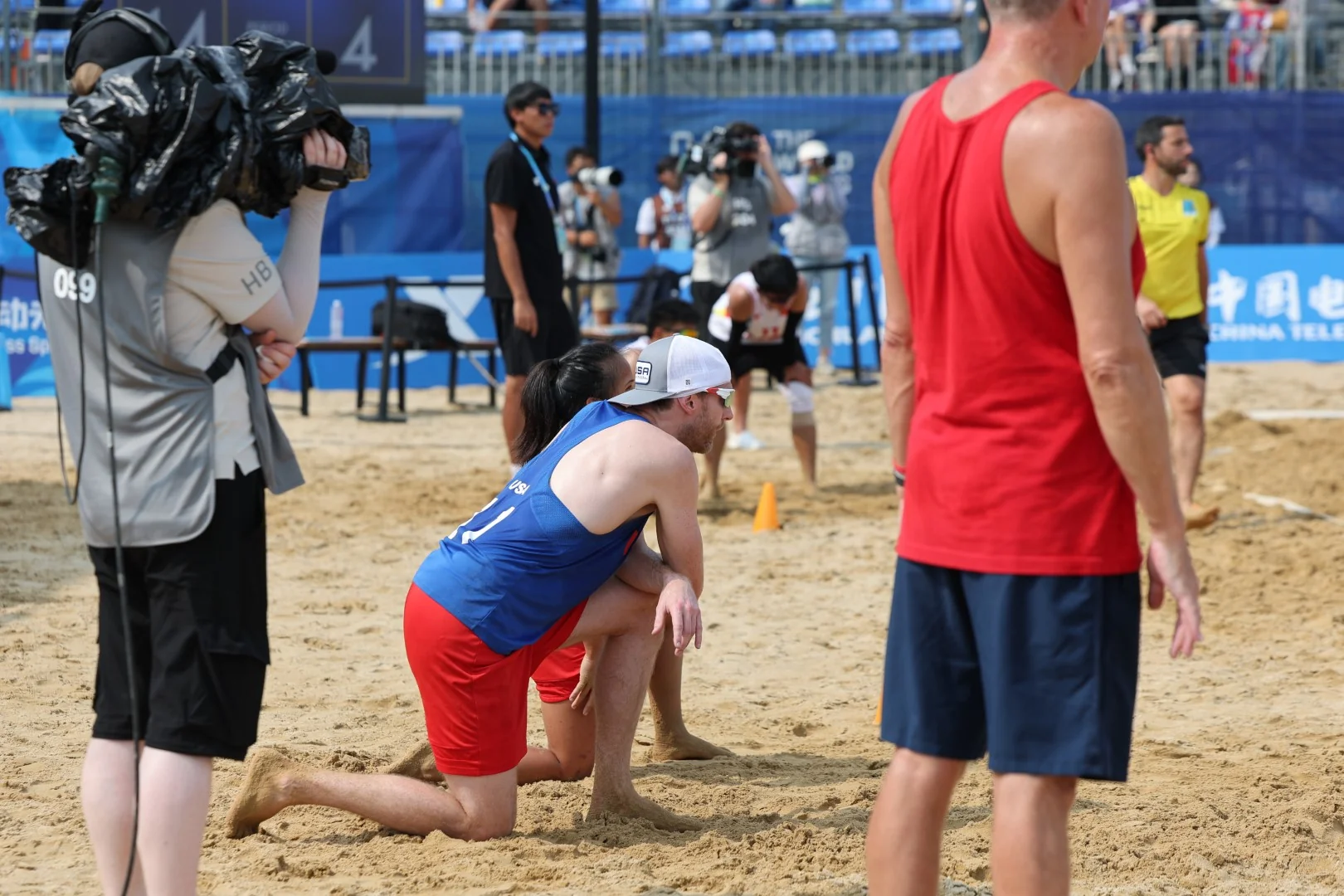 China-USA | Beach Korfball at The World Games 2025, photo by Gertrude de Vries