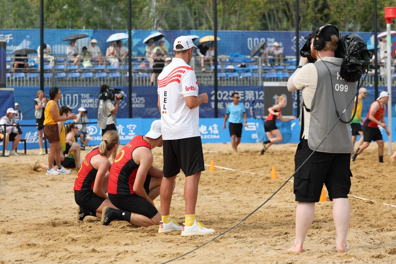 Belgium-Australia | Beach Korfball at The World Games 2025, photo by Gertrude de Vries