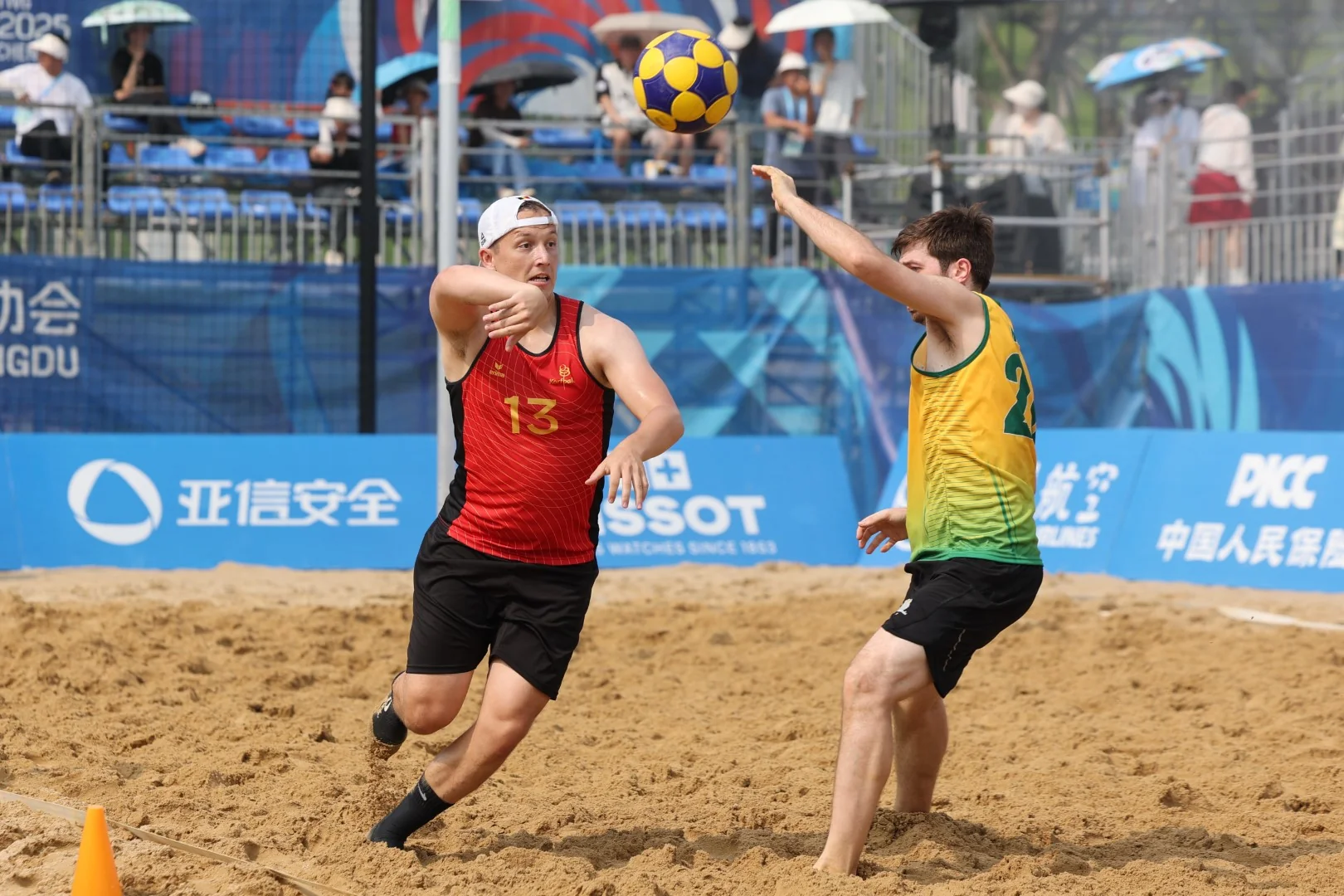 Belgium-Australia | Beach Korfball at The World Games 2025, photo by Gertrude de Vries
