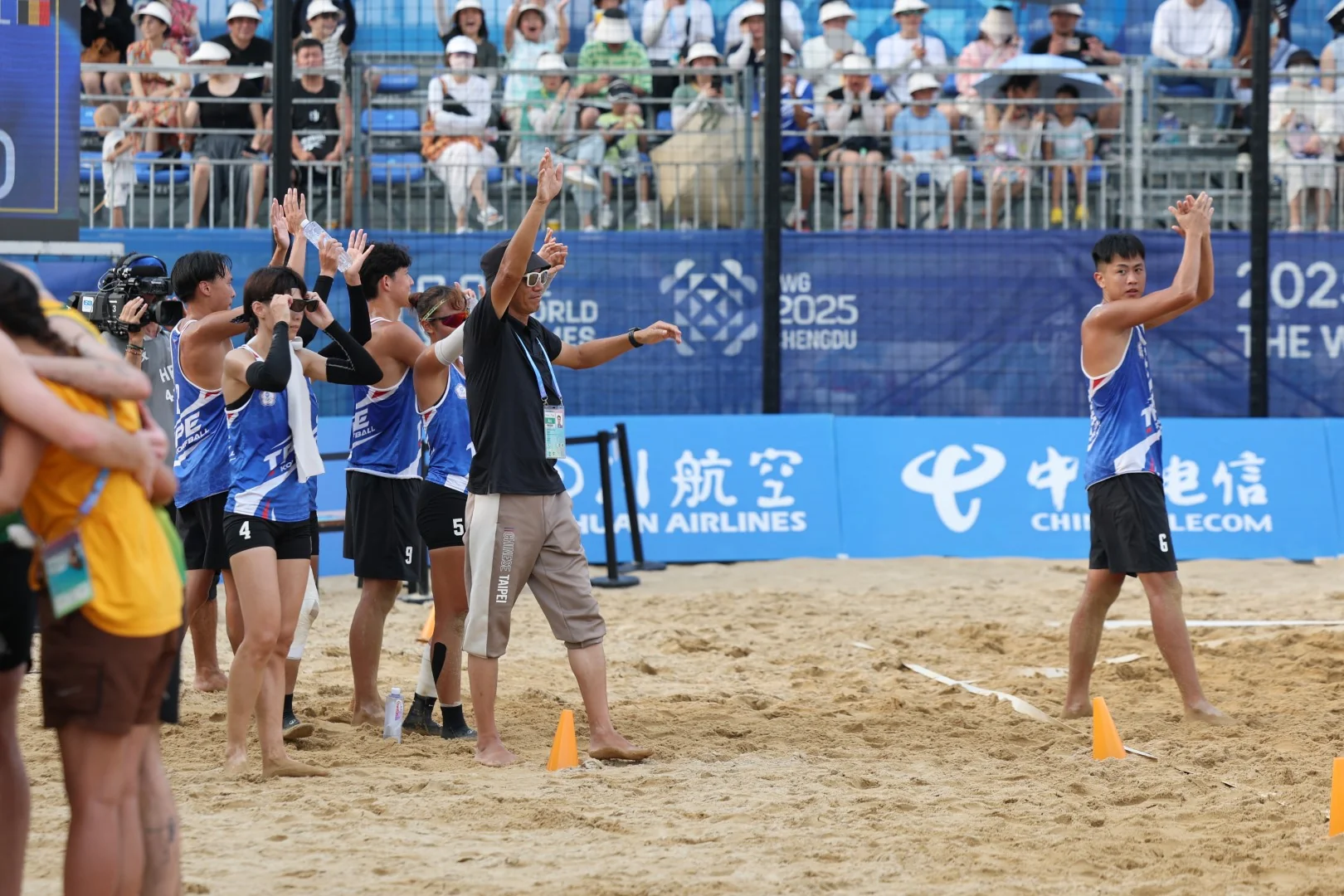 Chinese Taipei-Australia | Beach Korfball at The World Games 2025, photo by Gertrude de Vries