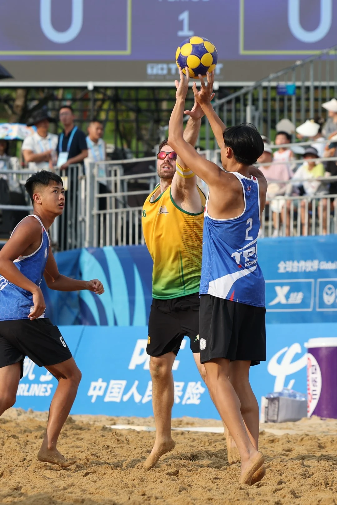 Chinese Taipei-Australia | Beach Korfball at The World Games 2025, photo by Gertrude de Vries