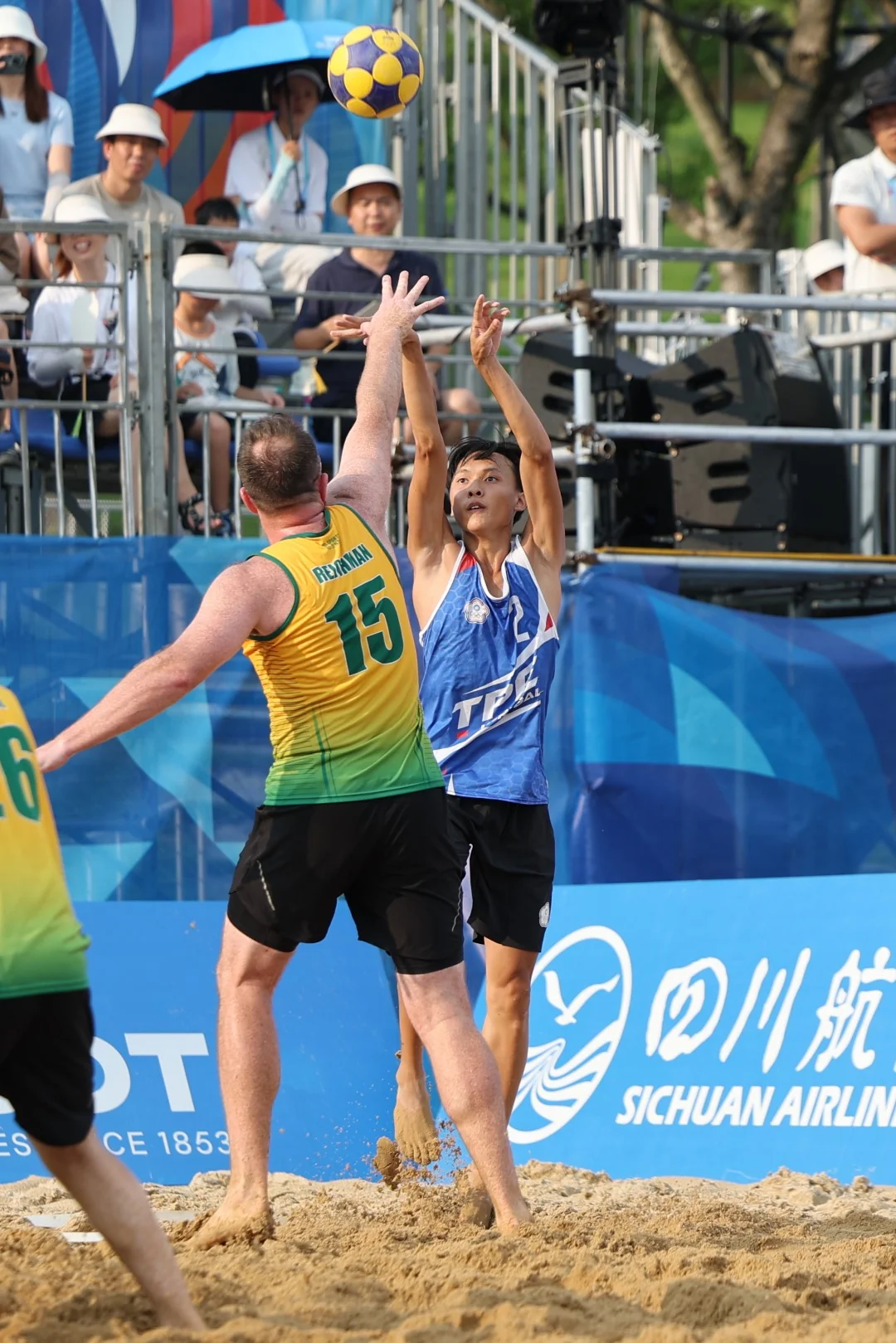 Chinese Taipei-Australia | Beach Korfball at The World Games 2025, photo by Gertrude de Vries
