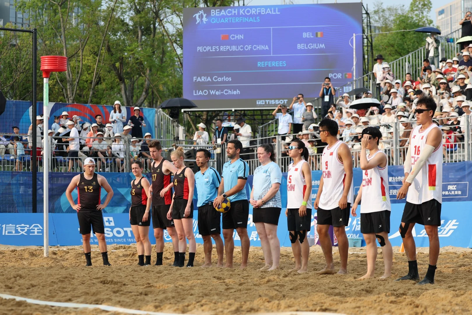 China-Belgium | Beach Korfball at The World Games 2025, photo by Gertrude de Vries