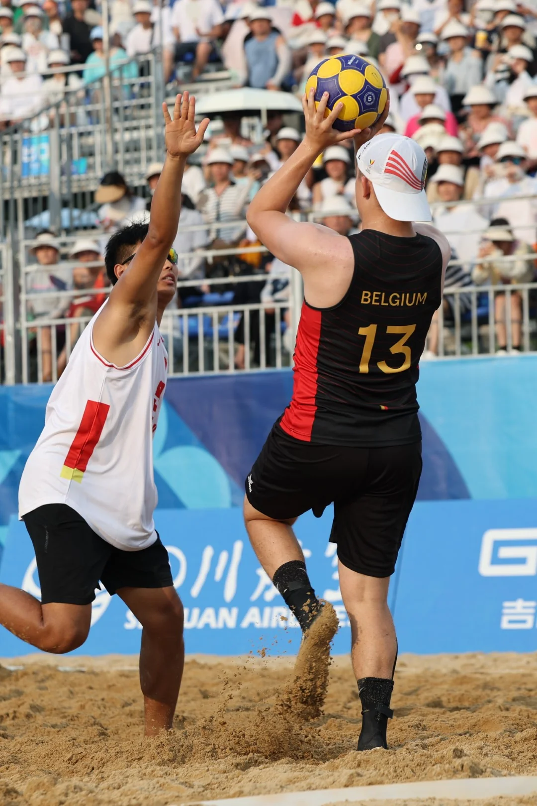 China-Belgium | Beach Korfball at The World Games 2025, photo by Gertrude de Vries