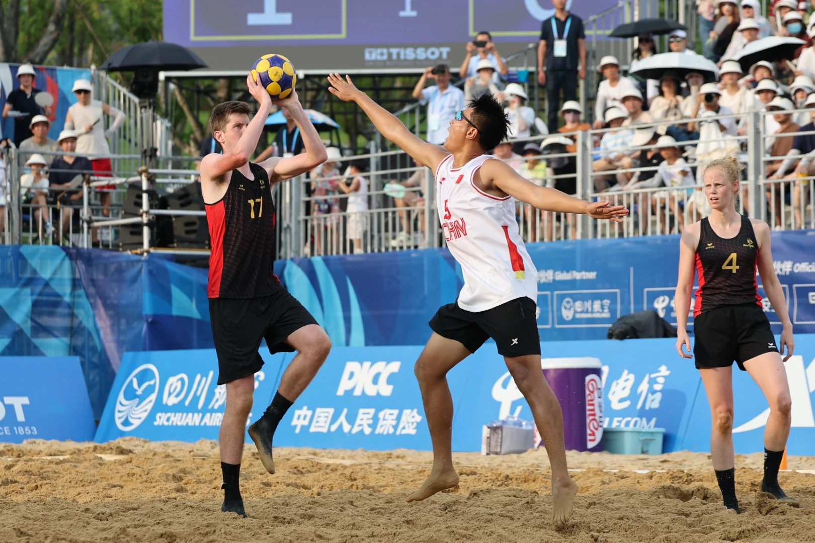 China-Belgium | Beach Korfball at The World Games 2025, photo by Gertrude de Vries