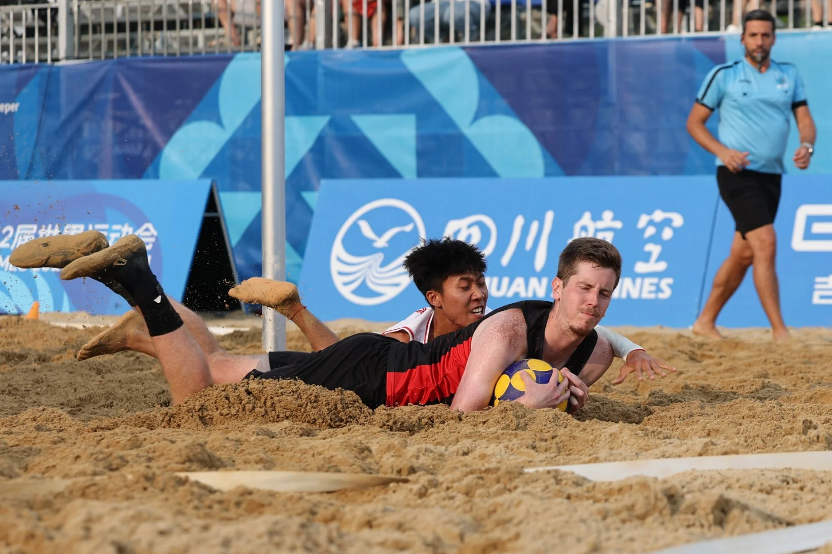 China-Belgium | Beach Korfball at The World Games 2025, photo by Gertrude de Vries