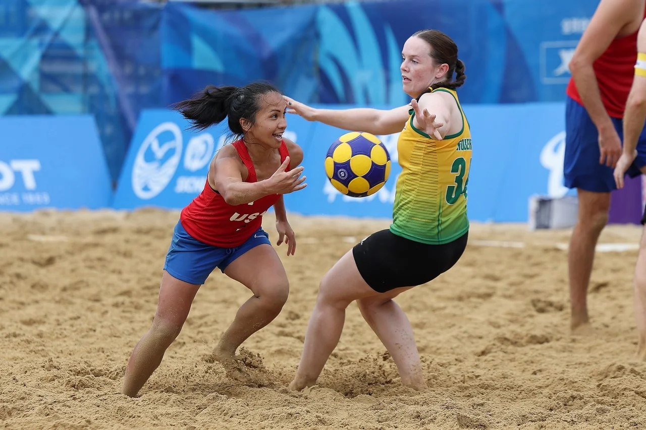 USA-Australia | Beach Korfball at The World Games 2025, photo by Gertrude de Vries