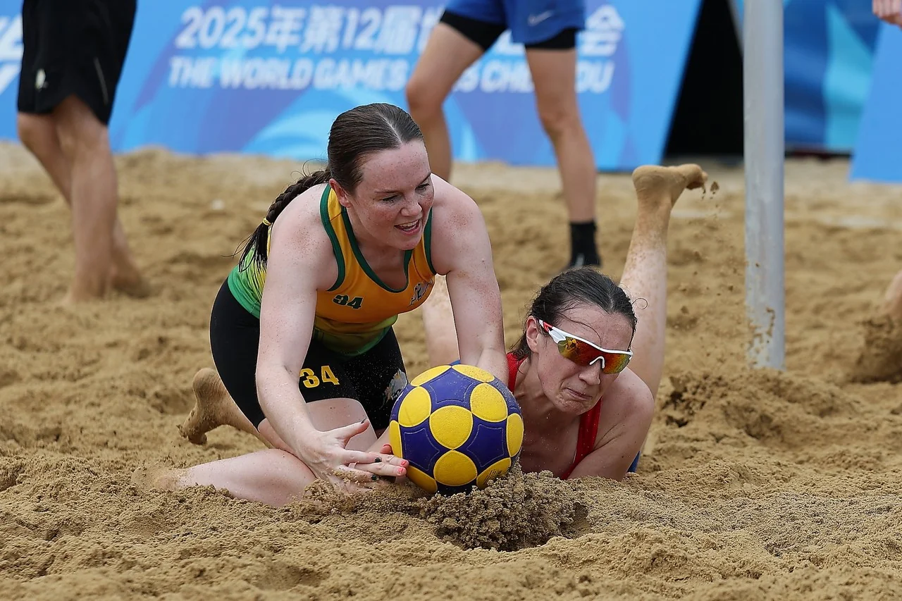 USA-Australia | Beach Korfball at The World Games 2025, photo by Gertrude de Vries