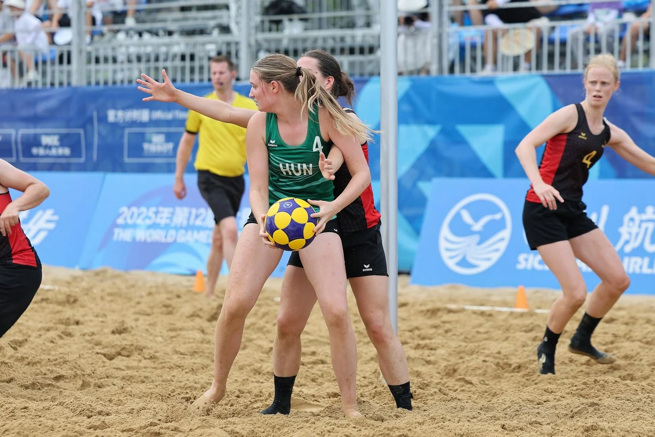Hungary-Belgium | Beach Korfball at The World Games 2025, photo by Gertrude de Vries