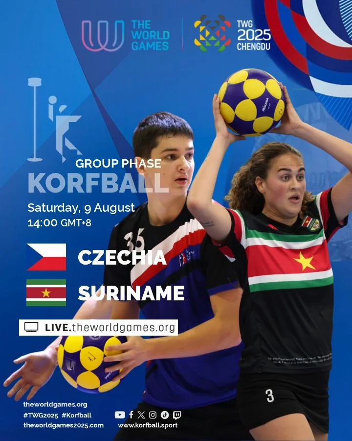 Final score, Czechia-Suriname | Korfball at The World Games 2025