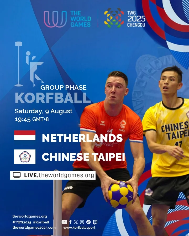 Final score, Netherlands-Chinese Taipei | Korfball at The World Games 2025