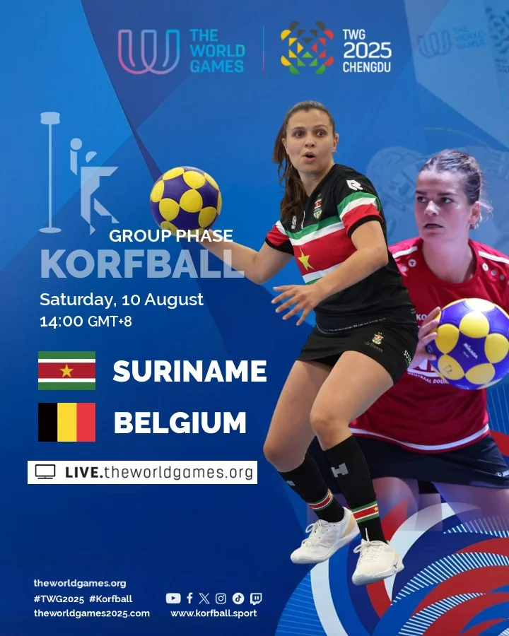 Final score, Suriname-Belgium | Korfball at The World Games 2025