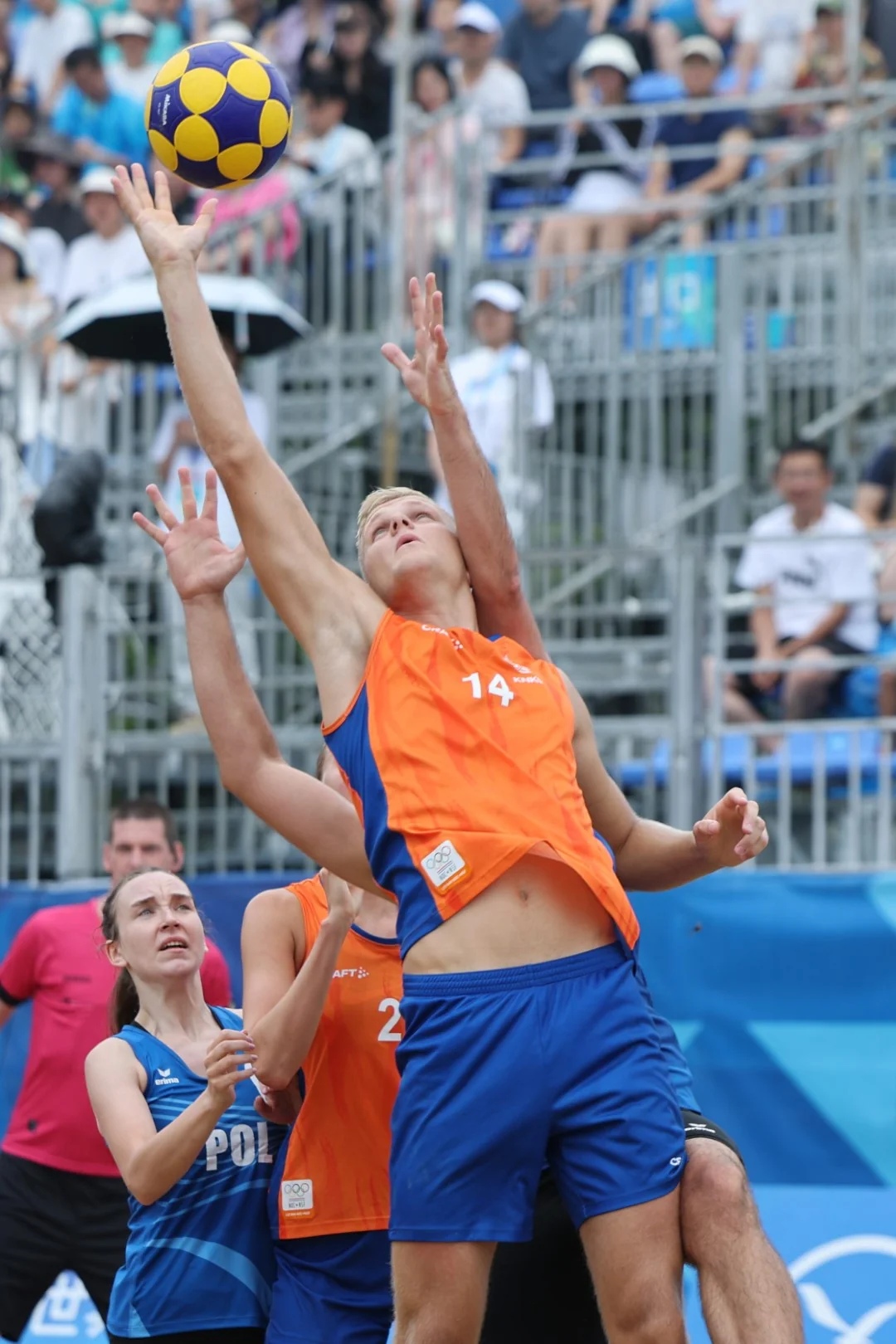 Poland-Netherlands | Beach Korfball at The World Games 2025, photo by Gertrude de Vries