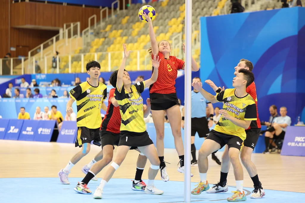 Belgium-Chinese Taipei | SF4 | Korfball at The World Games 2025, photo by Gertrude de Vries