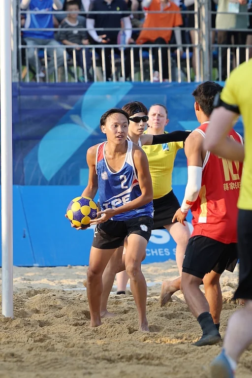 China - Chinese Taipei | Beach Korfball at The World Games 2025, photo by Gertrude de Vries
