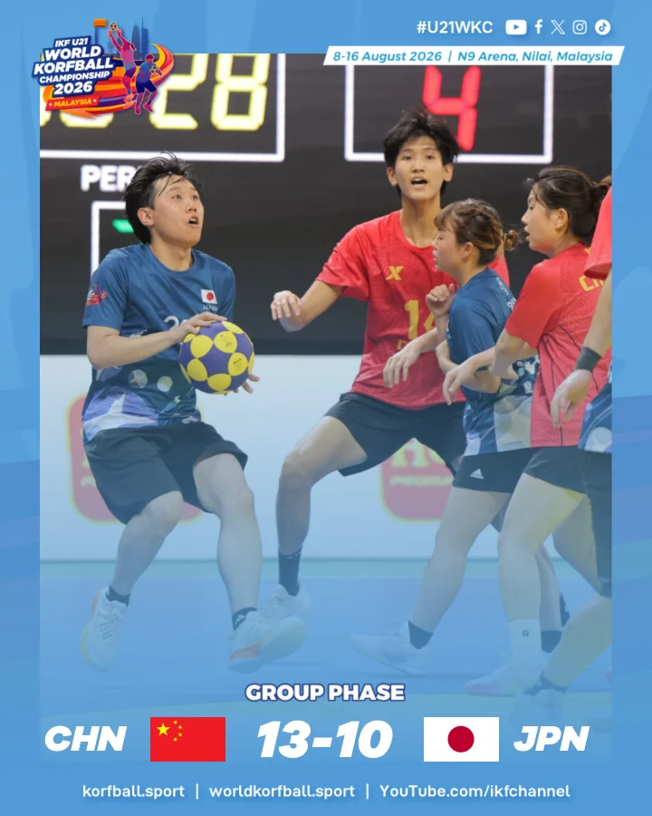 Final score, China - Japan | IKF U21 World Korfball Championship 2026