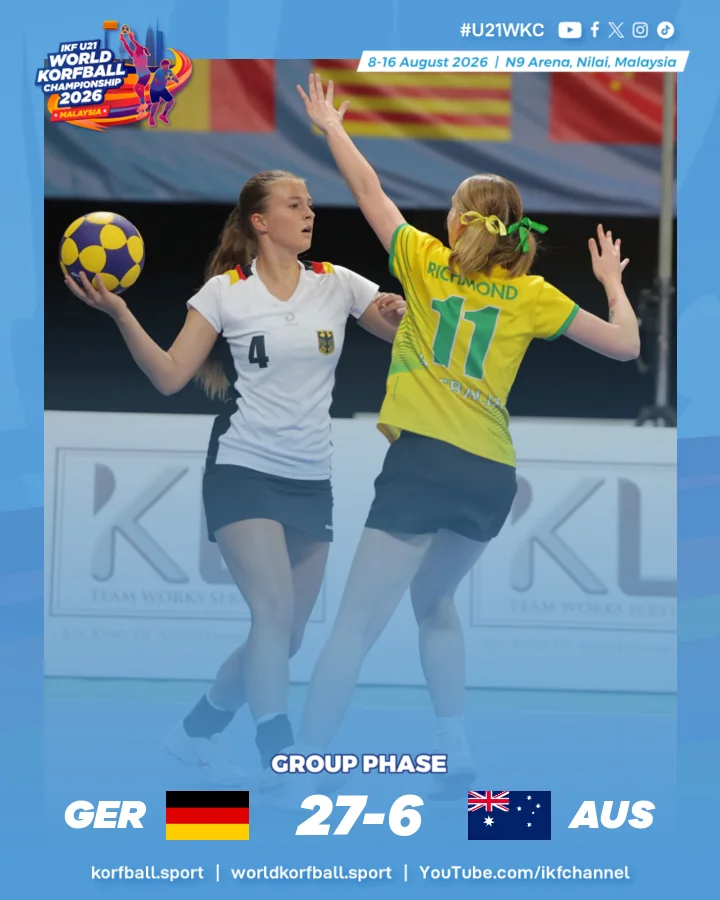 Final score, Germany - Australia | IKF U21 World Korfball Championship 2026