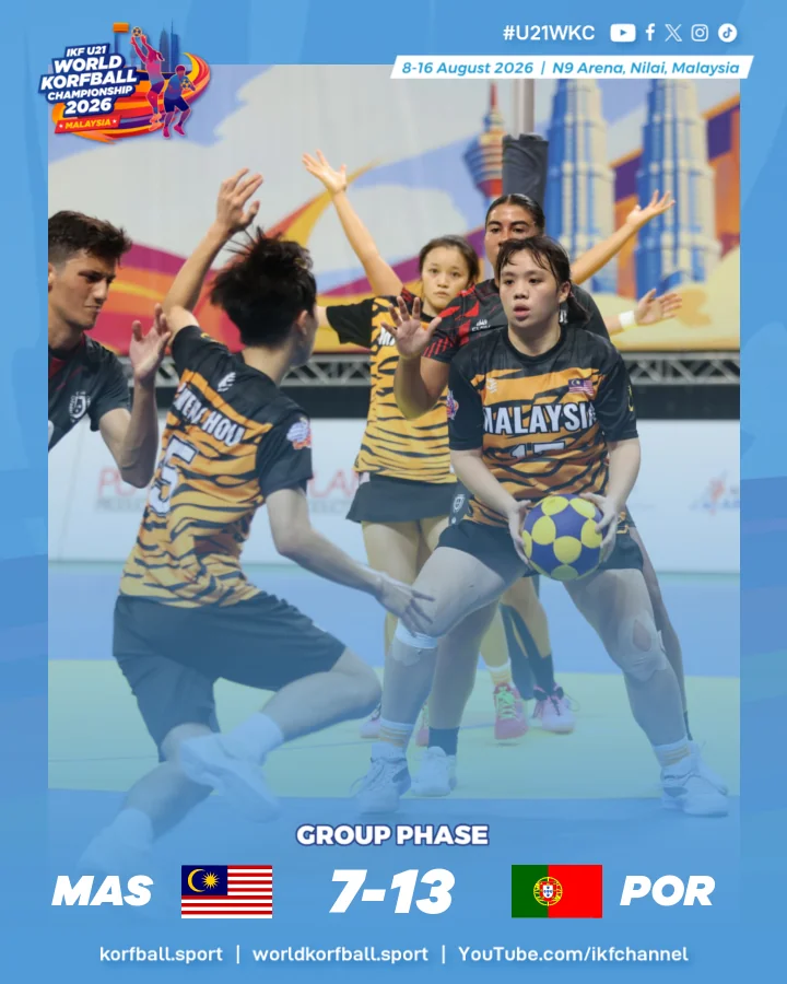 Final score, Malaysia - Portugal | IKF U21 World Korfball Championship 2026