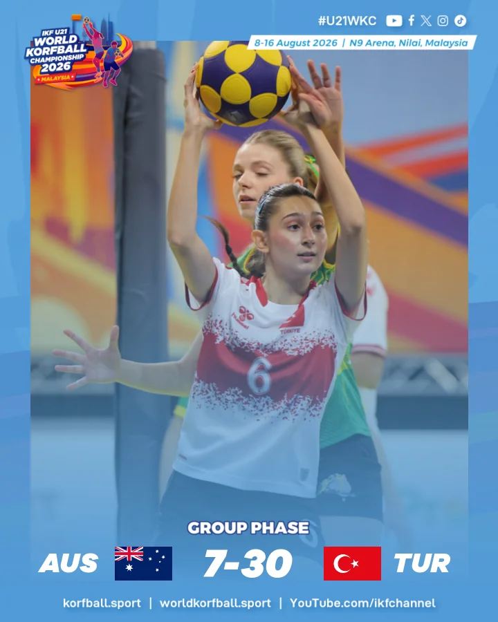 Final score, Australia - Türkiye | IKF U21 World Korfball Championship 2026