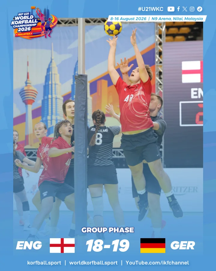Final score, England - Germany | IKF U21 World Korfball Championship 2026
