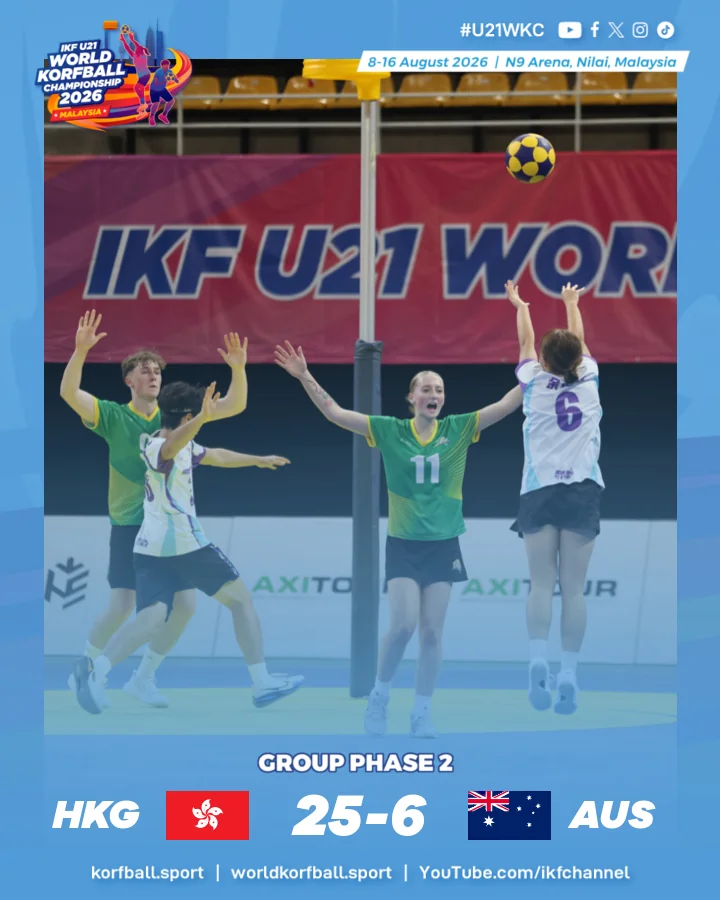 Final score, Hong Kong China - Australia | IKF U21 World Korfball Championship 2026