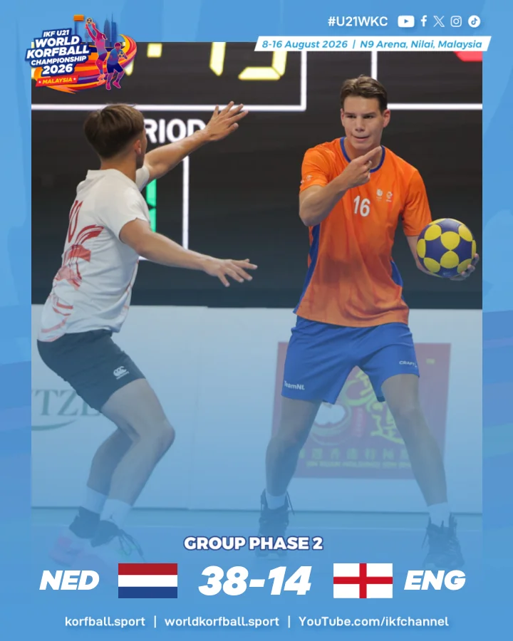 Final score, Netherlands - England | IKF U21 World Korfball Championship 2026