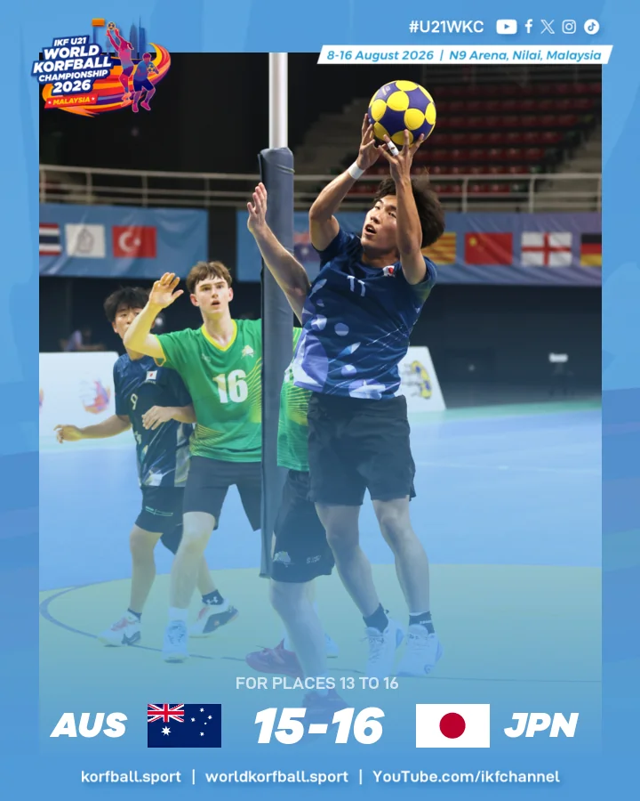 Final score, Australia - Japan | IKF U21 World Korfball Championship 2026
