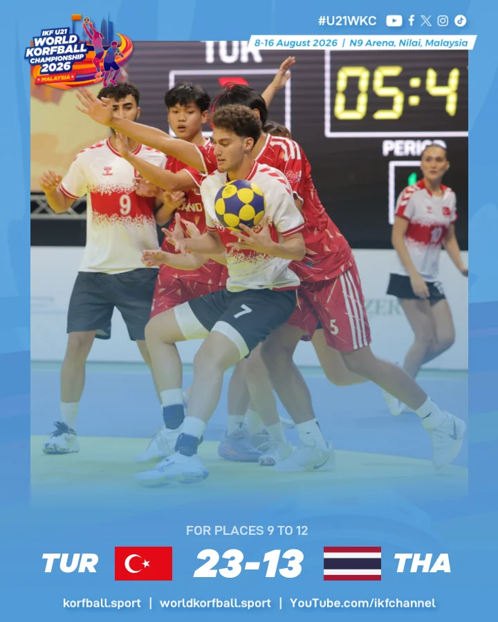 Final score, Türkiye - Thailand | IKF U21 World Korfball Championship 2026
