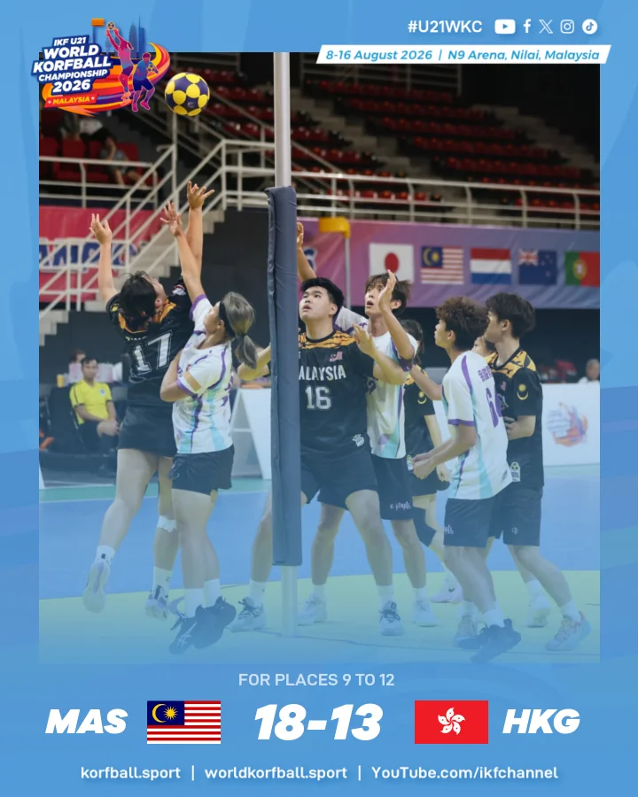 Final score, Malaysia - Hong Kong China | IKF U21 World Korfball Championship 2026