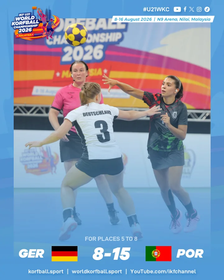 Final score, Germany - Portugal | IKF U21 World Korfball Championship 2026