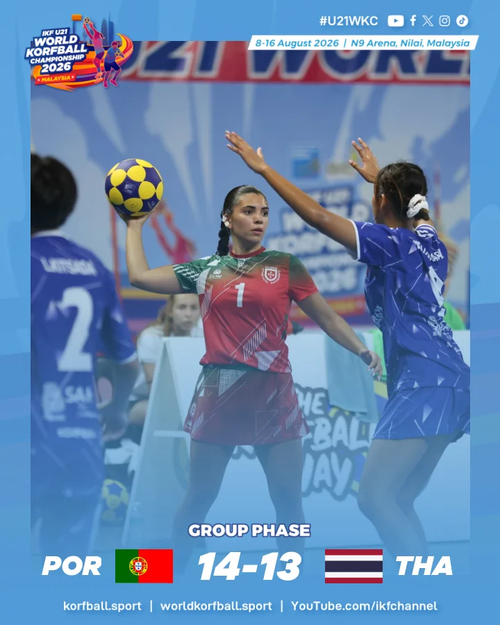 Final score, Portugal - Thailand | IKF U21 World Korfball Championship 2026