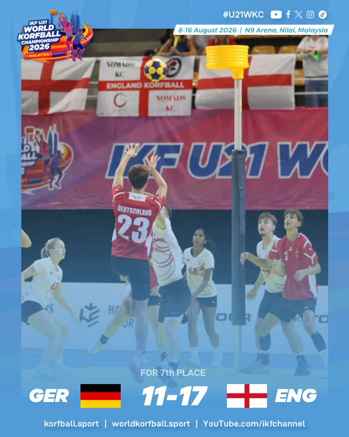 Final score, GER - ENG | IKF U21 World Korfball Championship 2026