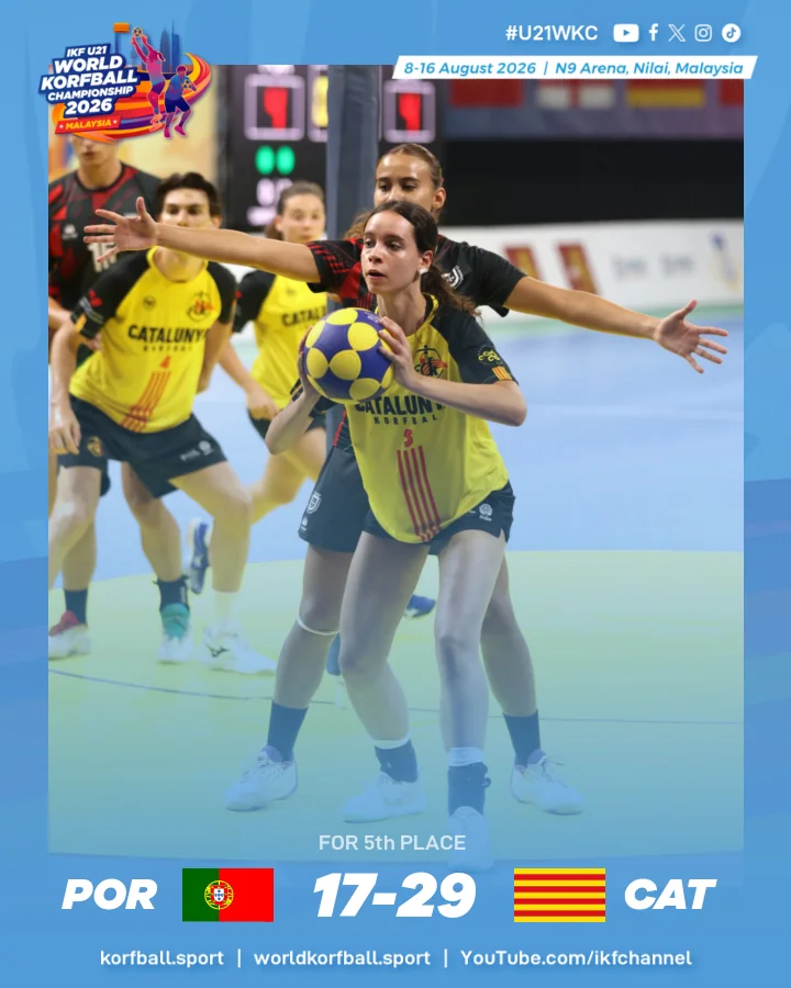 Final score, Portugal - Catalonia | IKF U21 World Korfball Championship 2026
