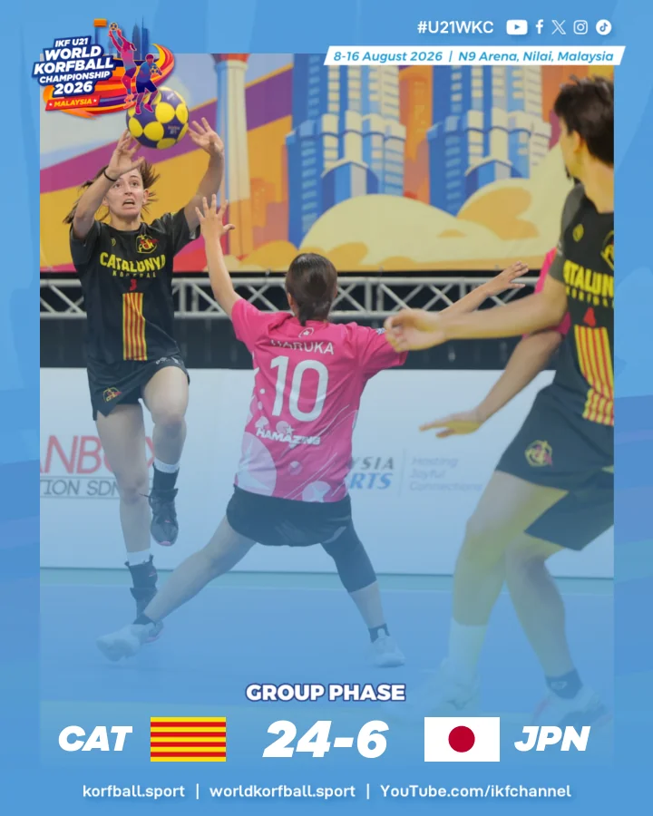 Final score, Catalonia - Japan | IKF U21 World Korfball Championship 2026