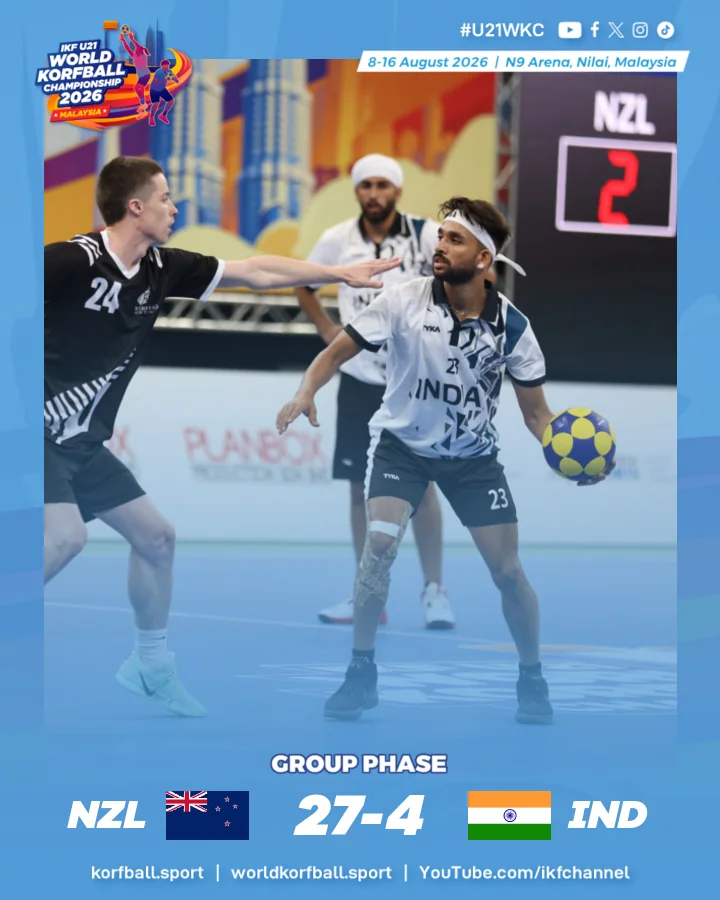 Final score, New Zealand - India | IKF U21 World Korfball Championship 2026