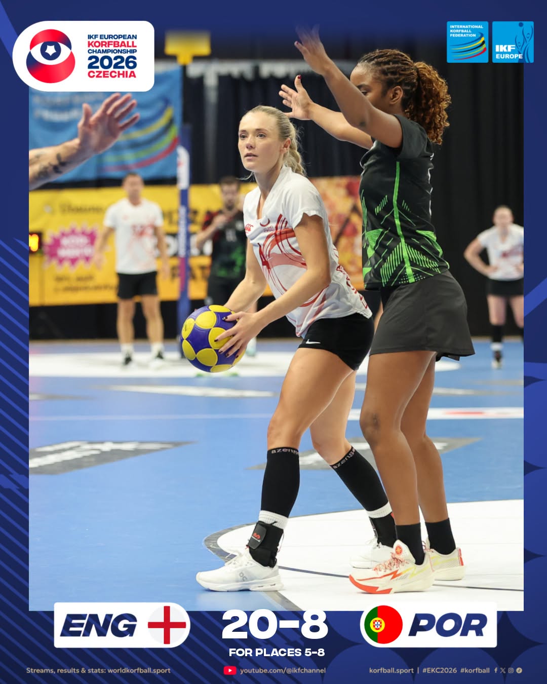 England vs Portugal – IKF European Korfball Championship 2026 (Photo: Gertrude de Vries)